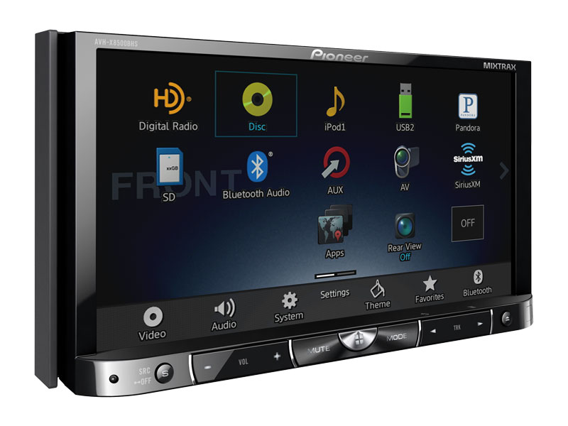 AVH X8500BHS 2 DIN Multimedia DVD Receiver With 7 WVGA Touchscreen